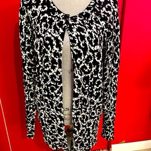 Merona black / white ladies cardigan sweater.